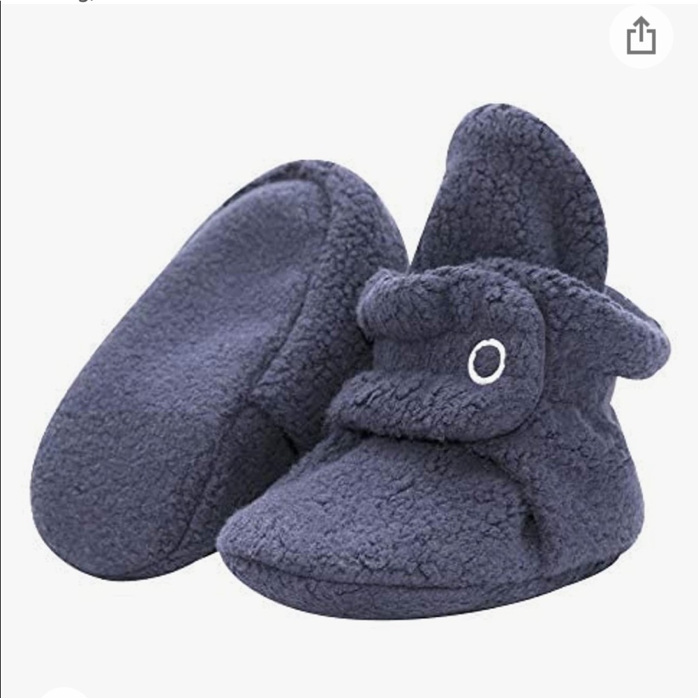 Zutano size six month navy sock/shoes